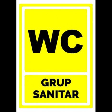 Indicator galben wc grup sanitar